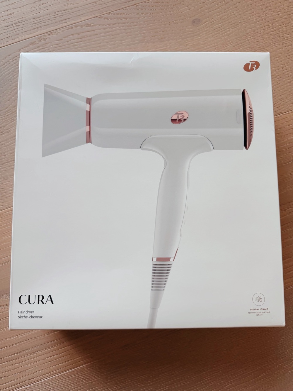 T3 CURA White with Rose Gold Accent Hair Dryer
